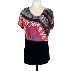 Desigual black and red t-shirt